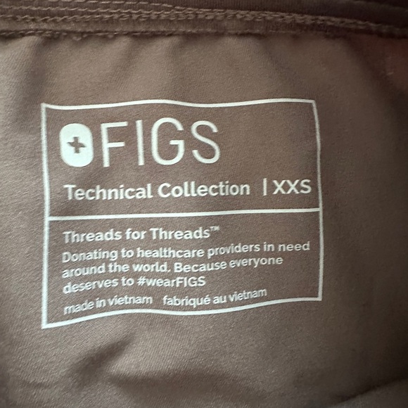 Figs Brown Technical Pants with Pink Accents - Picture 2 of 4